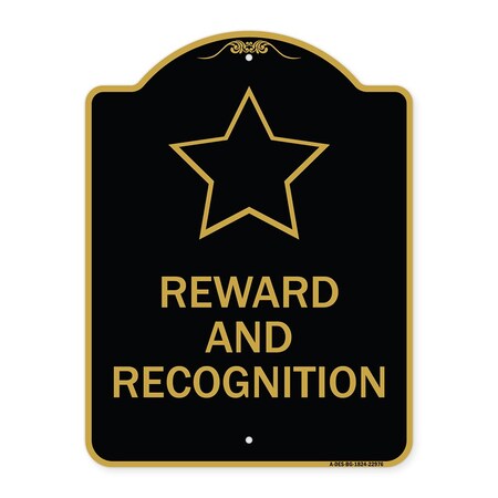 Signmission Designer Series Sign-Reward and Recognition, Black & Gold Aluminum Sign, 18" x 24", BG-1824-22976 A-DES-BG-1824-22976